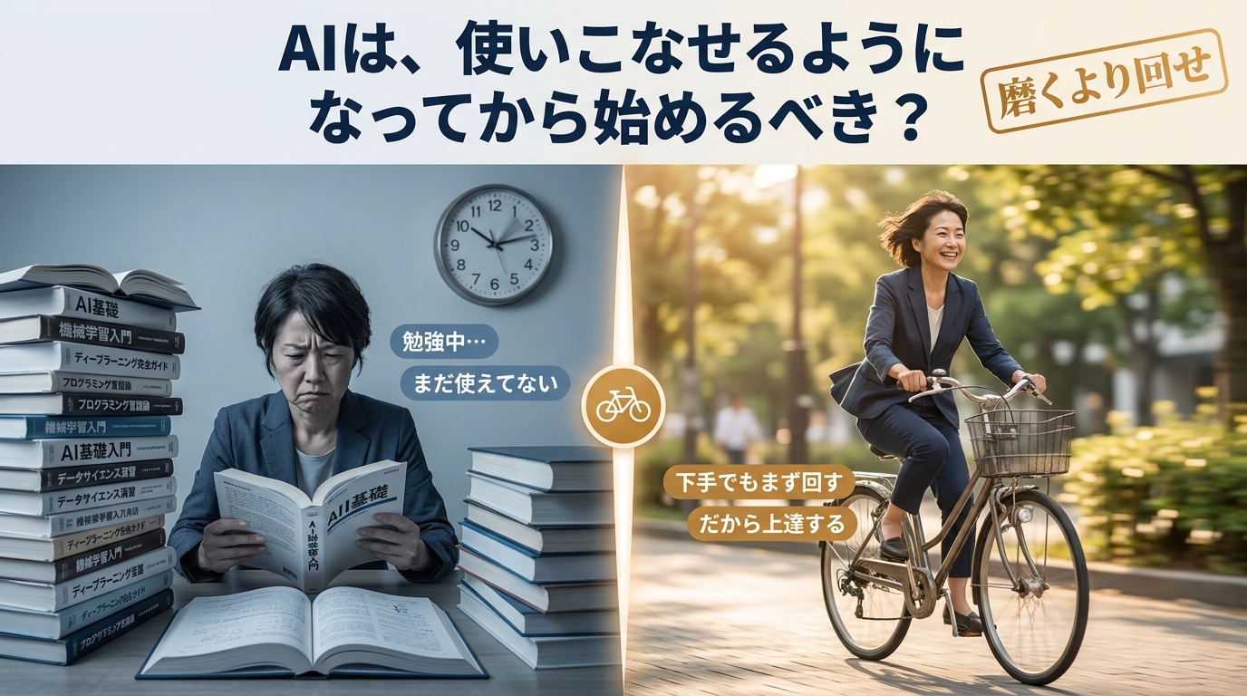 AIは、使いこなせるようになってから始めるべきですか？